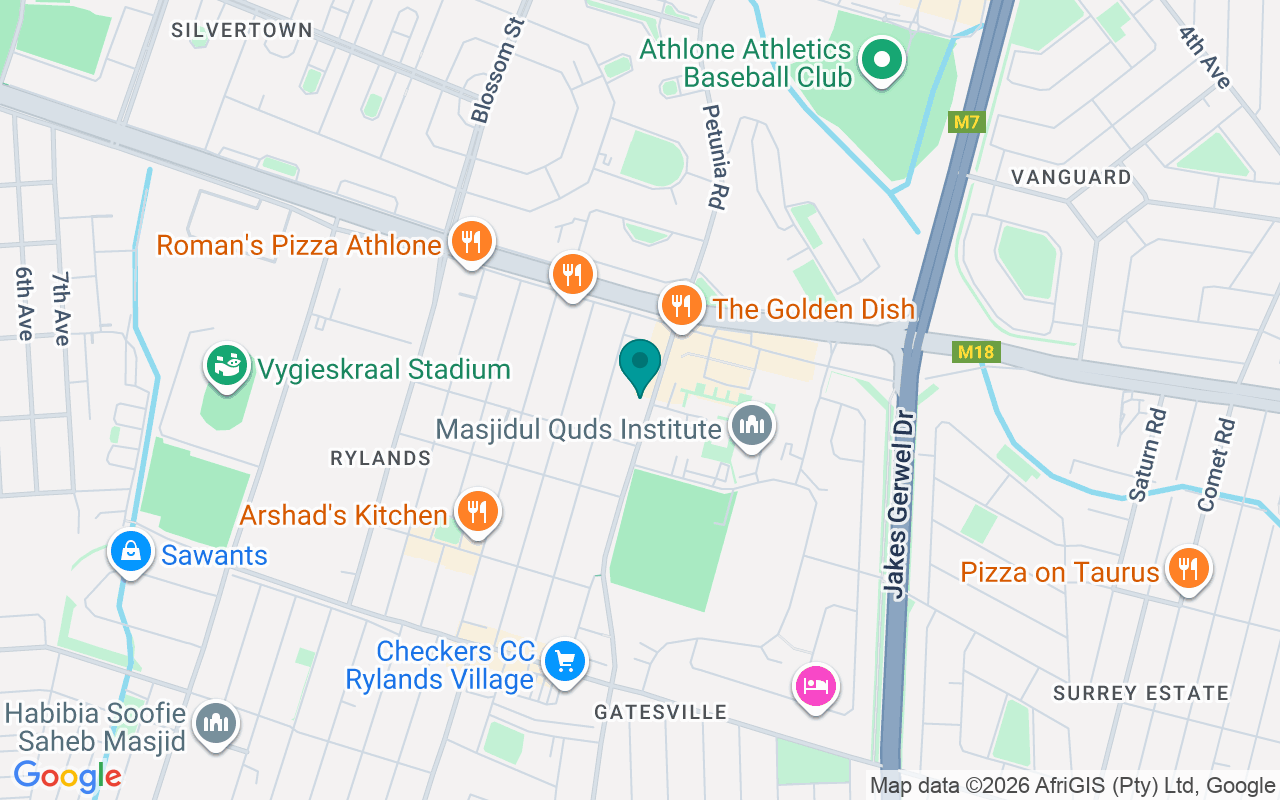 Map to Dr Sheik and Cariem Family Care Practice